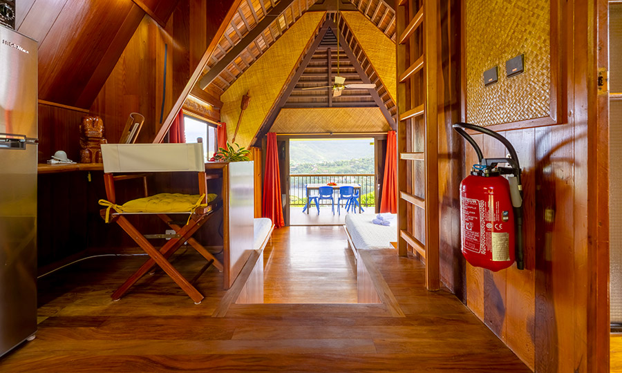 Entrée du chalet à Hiva Oa