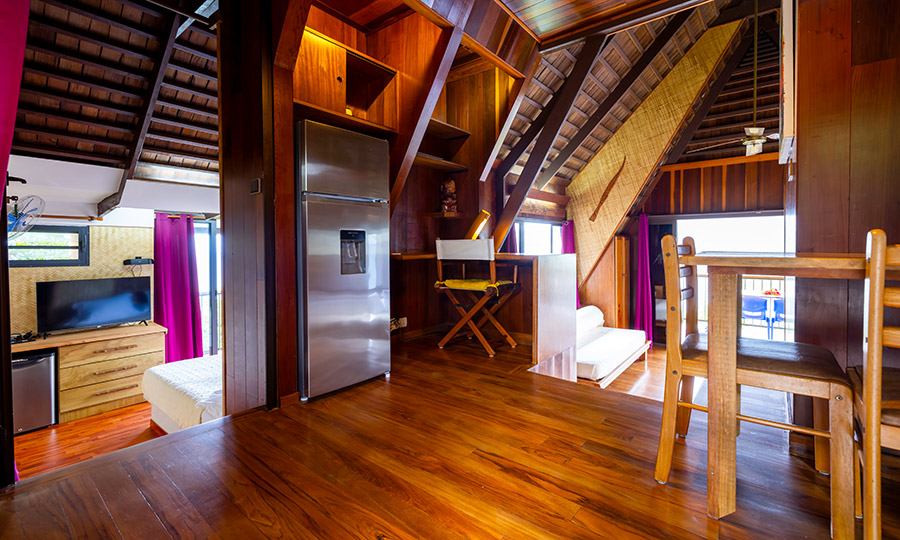 Entrée du chalet à Hiva Oa